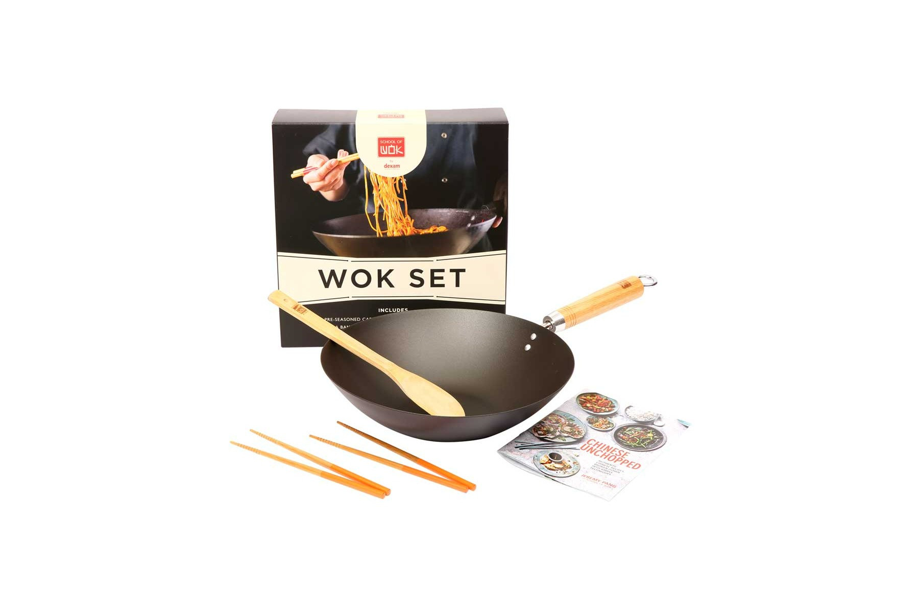 School of Wok Pre-Seasoned Wok Set