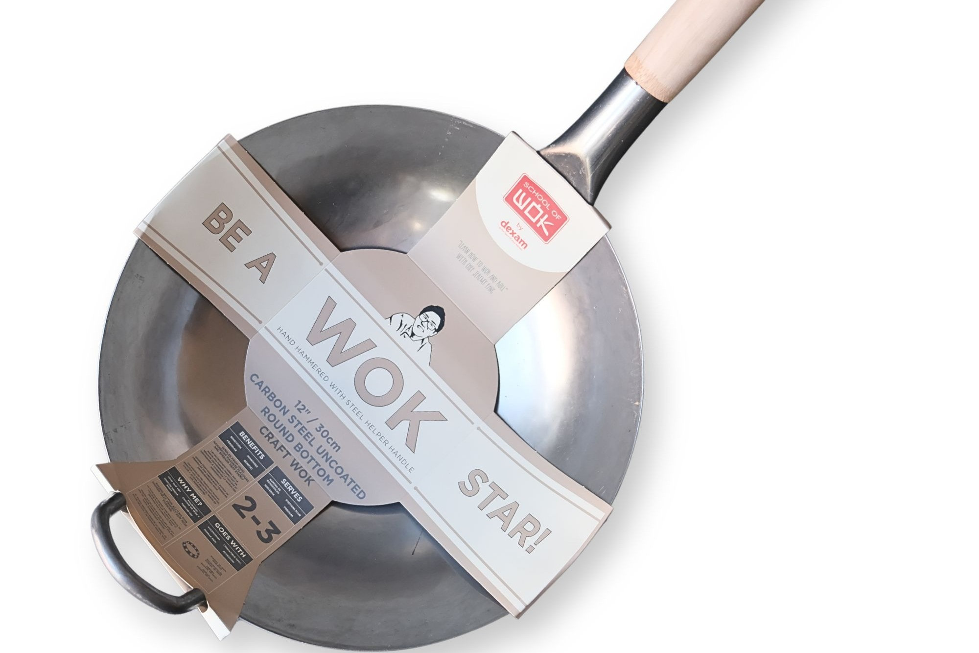 12″/30cm Round Bottom Uncoated Carbon Steel Craft Wok (12322081)
